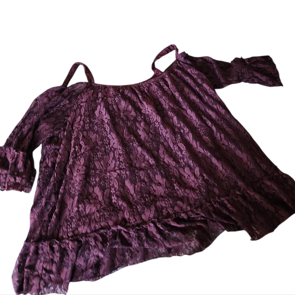 Plus Size Purple Lace Women's Top From Lane Bryant